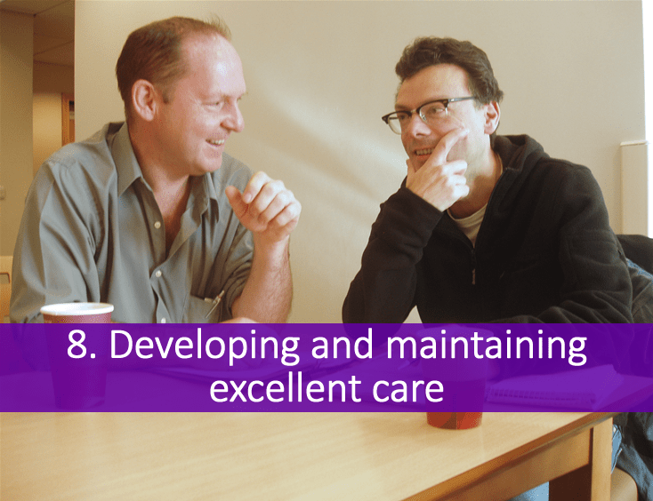 8. Developing and maintaining excellent care